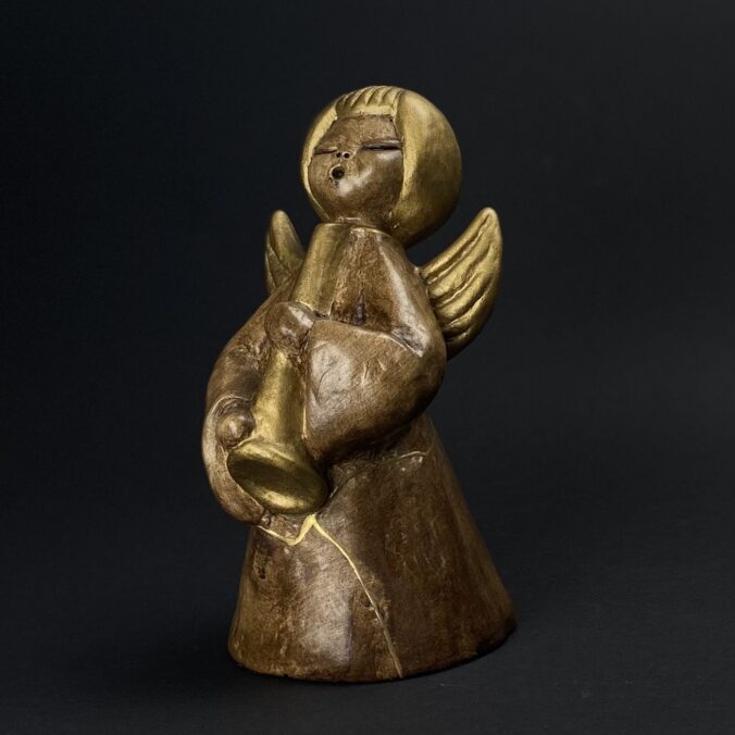 Original goldener Bozner Engel von Thun – handwerklich restauriert mit der japanischen kintsugi-Technik